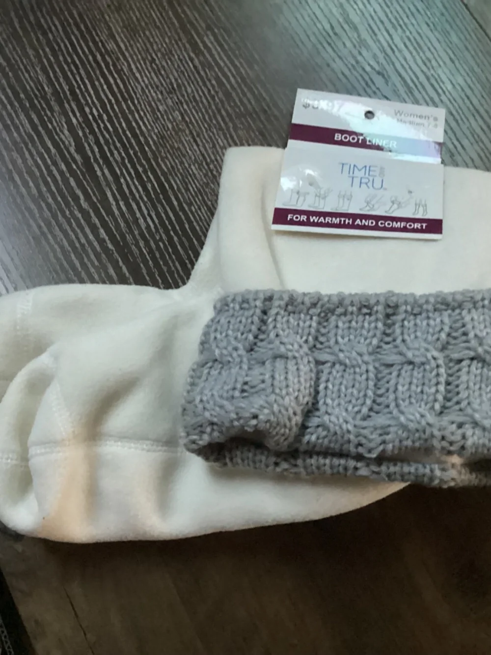 Time and Tru Women’s Boot Liner New With Tag Size M 7-8